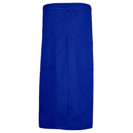 F55, Split Front Bistro Apron, Royal Blue